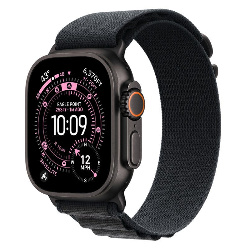 Apple Watch Ultra 3 GPS + Cellular Black Titanium Case, 49 мм, Alpine Loop (Black)