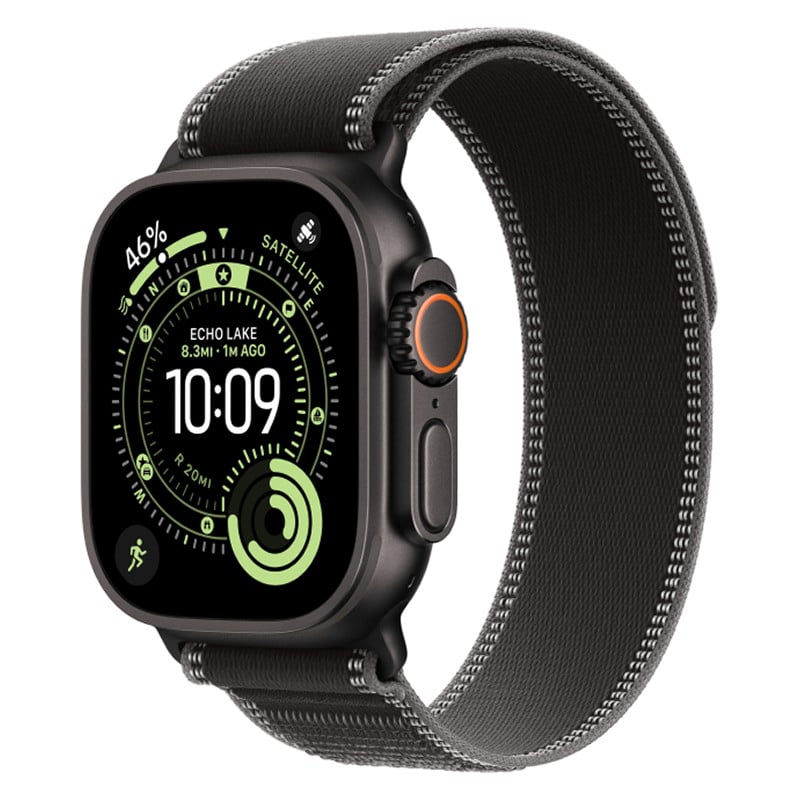 Apple Watch Ultra 3 GPS + Cellular Black Titanium Case, 49 мм, Trail Loop (Black/Charcoal)
